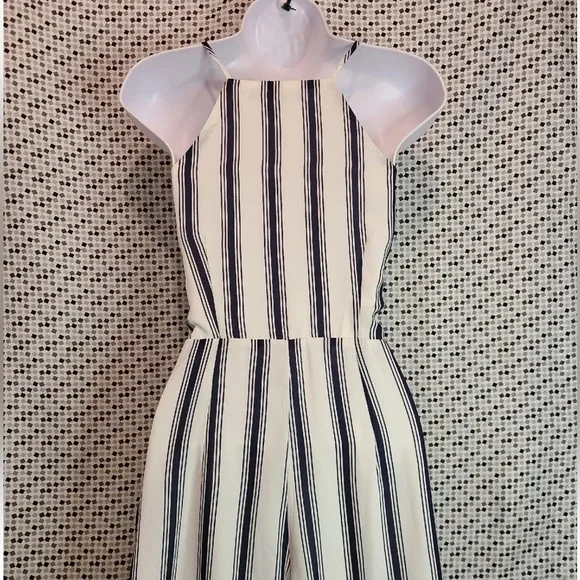 Super cute striped romper suit white and blue - Picture 3 of 5